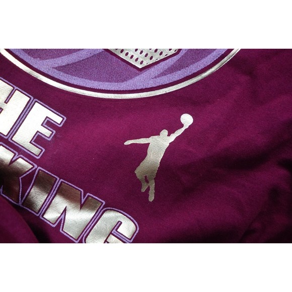 Phat Dog Shirt mens XXXL red 23 basketball the king print metalic short sleeve - Picture 9 of 11